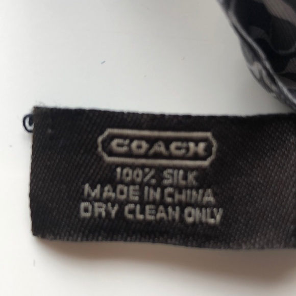 Coach 100% silk scarf - Picture 2 of 3
